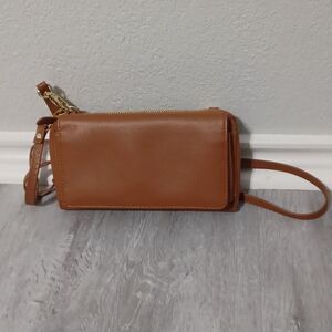 Brown Convertible Wristlet/Clutch/Crossbody